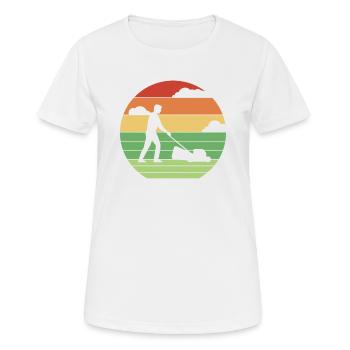 Jardin de jardin rétro horticulture - T-shirt respirant Femme - blanc - Devant - AI Model Female 172 dark (172cm)