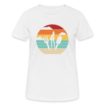 Retro allotment garden horticulture allotment garden - Women's Breathable T-Shirt - white - Front - AI Model Female 172 dark (172cm)