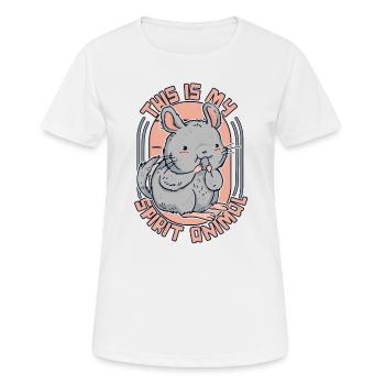 C’est mon animal à queue courte longue queue - T-shirt respirant Femme - blanc - Devant - AI Model Female 172 dark (172cm)