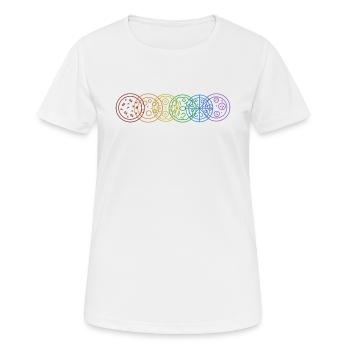 Pizza LGBT Rainbow Pizza Four Pizza Pizza Plateau à pizza - T-shirt respirant Femme - blanc - Devant - AI Model Female 172 dark (172cm)