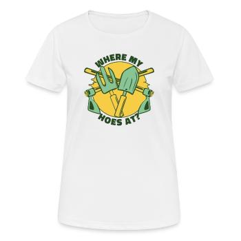 Où mes houes au jardin horticole - T-shirt respirant Femme - blanc - Devant - AI Model Female 172 dark (172cm)