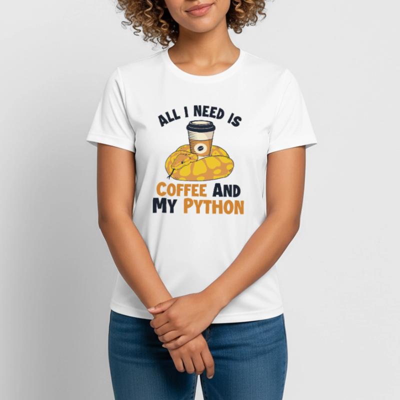 Café et Python Python Snake Banana Ball T-shirt respirant Femme
