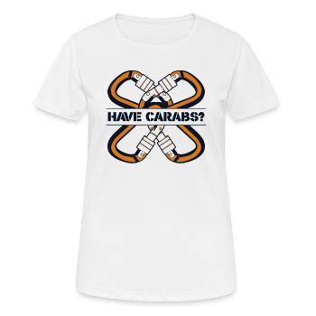 Have Carabs Bouldern Sportklettern Speedklettern - Frauen T-Shirt atmungsaktiv - Weiß - Vorne - AI Model Female 172 dark (172cm)