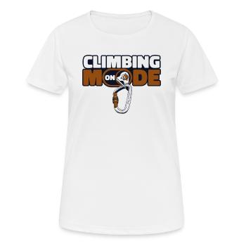 Climbing Mode On Sportklettern Speedklettern - Frauen T-Shirt atmungsaktiv - Weiß - Vorne - AI Model Female 172 dark (172cm)