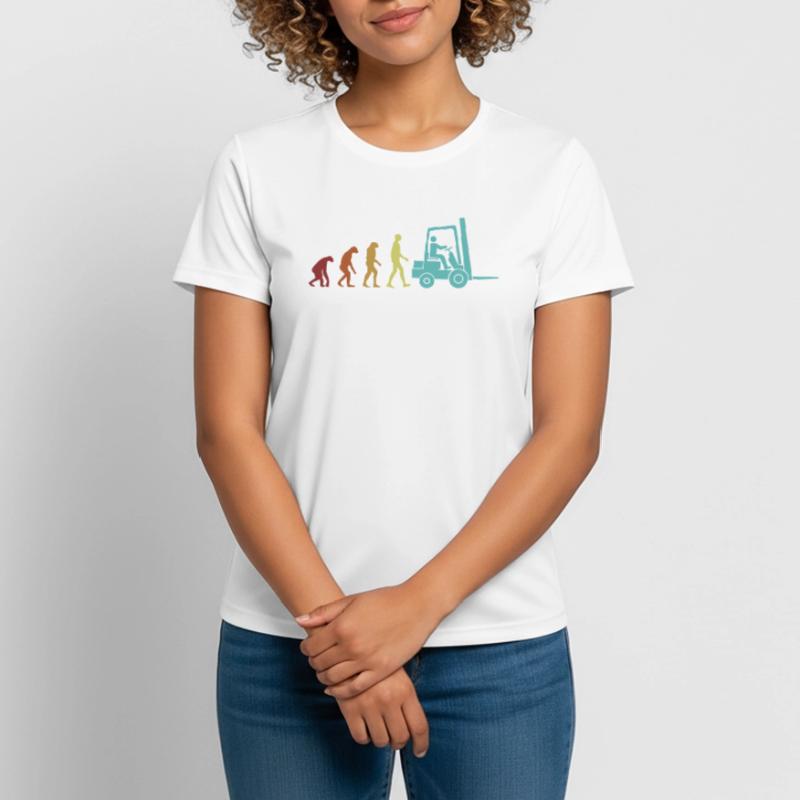 Forklift Evolution All-terrain forklift telehandler Women's Breathable T-Shirt