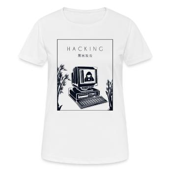 Hacking Chinese Hanzi Social Engineering Phishing - Frauen T-Shirt atmungsaktiv - Weiß - Vorne - AI Model Female 172 dark (172cm)