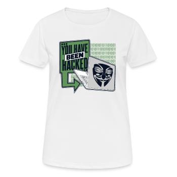 Vous avez été piraté Phishing Sniffer Grey Hat - T-shirt respirant Femme - blanc - Devant - AI Model Female 172 dark (172cm)