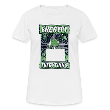 Chiffrez tout Phishing Sniffer Grey Hat - T-shirt respirant Femme - blanc - Devant - AI Model Female 172 dark (172cm)