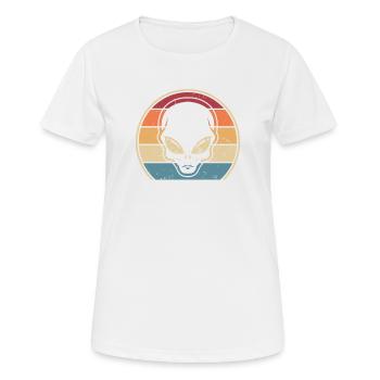 Conspiration extraterrestre d’OVNI - T-shirt respirant Femme - blanc - Devant - AI Model Female 172 dark (172cm)