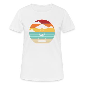 Conspiration extraterrestre OVNI - T-shirt respirant Femme - blanc - Devant - AI Model Female 172 dark (172cm)