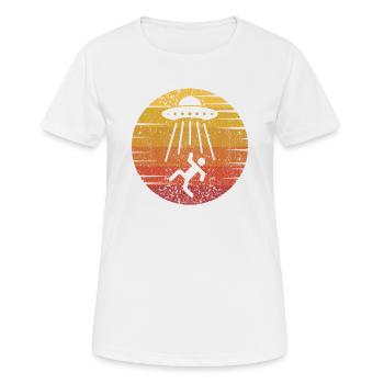 Conspiration extraterrestre OVNI - T-shirt respirant Femme - blanc - Devant - AI Model Female 172 dark (172cm)