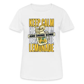 Restez calme et buvez de la limonade Limonade - T-shirt respirant Femme - blanc - Devant - AI Model Female 172 dark (172cm)