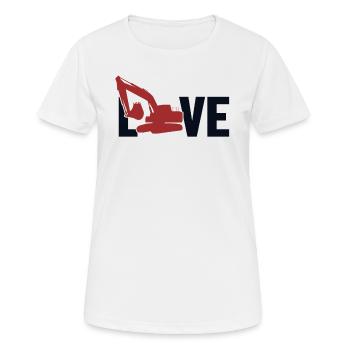 Love Crawler Excavator Duty cycle crawler crane - Women's Breathable T-Shirt - white - Front - AI Model Female 172 dark (172cm)