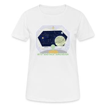 Dans une autre dimension extraterrestre OVNI - T-shirt respirant Femme - blanc - Devant - AI Model Female 172 dark (172cm)