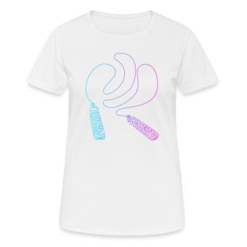 Sprunggeschwindigkeit Springen Professionelles Springseil - Frauen T-Shirt atmungsaktiv - Weiß - Vorne - AI Model Female 172 dark (172cm)