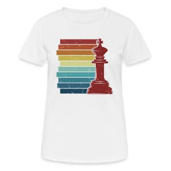 Retro Grandmaster Queen Player Échecs professionnels - T-shirt respirant Femme - blanc - Devant - AI Model Female 172 dark (172cm)