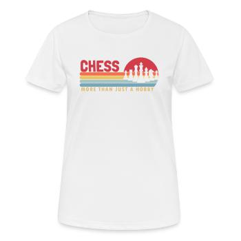 Les échecs plus qu’un grand maître de la reine des jeux de loisirs - T-shirt respirant Femme - blanc - Devant - AI Model Female 172 dark (172cm)