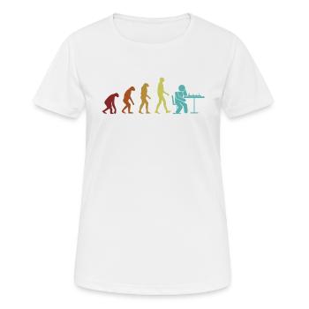 Chess Evolution Grandmaster Queen Player - T-shirt respirant Femme - blanc - Devant - AI Model Female 172 dark (172cm)