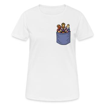 Chess Chest Pocket Player Grandmaster Queen Chess - T-shirt respirant Femme - blanc - Devant - AI Model Female 172 dark (172cm)