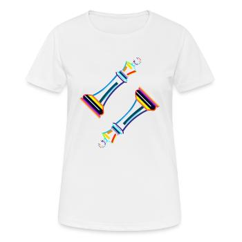 Grand maître Queen Player Échecs professionnels - T-shirt respirant Femme - blanc - Devant - AI Model Female 172 dark (172cm)