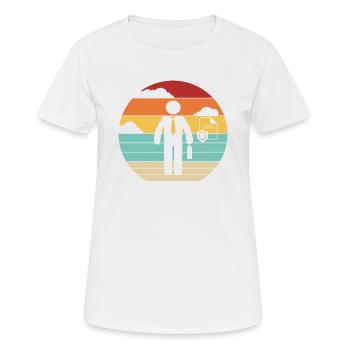 Retro Life Health Care Krankenmakler-Versicherung - Frauen T-Shirt atmungsaktiv - Weiß - Vorne - AI Model Female 172 dark (172cm)