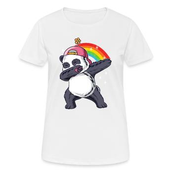 Dabbing Panda Panda Bär Freund Liebhaber Großer Panda - Frauen T-Shirt atmungsaktiv - Weiß - Vorne - AI Model Female 172 dark (172cm)