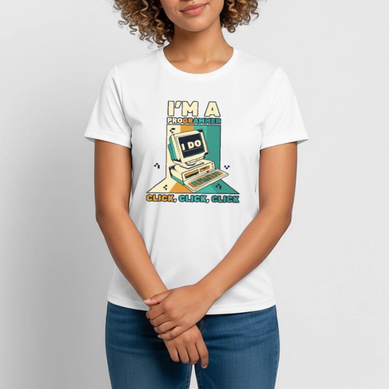 I'm A Programmer Click Software Engineer Coder Women's Breathable T-Shirt