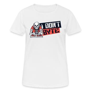 I Don't Byte Softwareingenieur Developer Coder - Frauen T-Shirt atmungsaktiv - Weiß - Vorne - AI Model Female 172 dark (172cm)