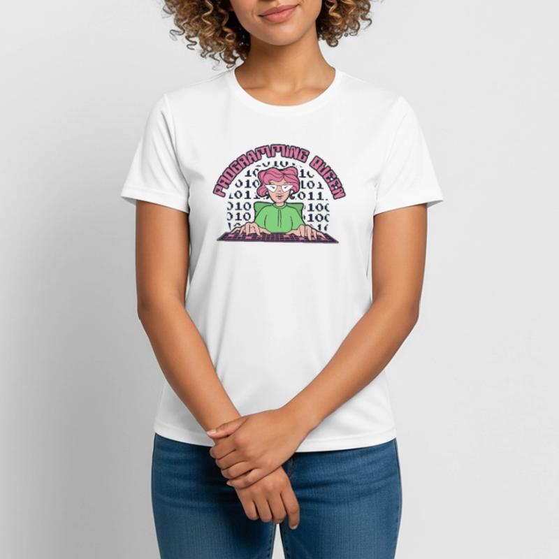 Programming Queen Softwareentwickler Developer Frauen T-Shirt atmungsaktiv