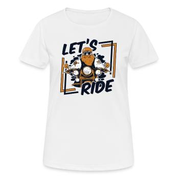 Let's Ride Trikebike Dreirad Motorrad - Frauen T-Shirt atmungsaktiv - Weiß - Vorne - AI Model Female 172 dark (172cm)