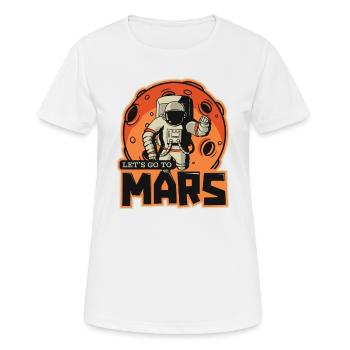 Allons sur Mars Taikonaut Cosmonaut Spaceship - T-shirt respirant Femme - blanc - Devant - AI Model Female 172 dark (172cm)