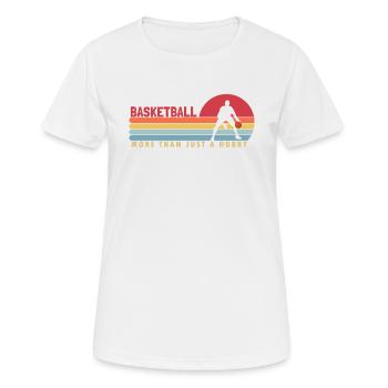 Le basket-ball plus qu’un passe-temps Basketballer - T-shirt respirant Femme - blanc - Devant - AI Model Female 172 dark (172cm)