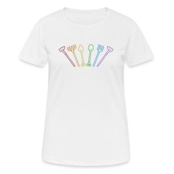 Farmer LGBT Rainbow Organic Farmer Farmer Agriculture - Women's Breathable T-Shirt - white - Front - AI Model Female 172 dark (172cm)