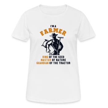 Farmer King Master Guardian Farmer Agriculture - Women's Breathable T-Shirt - white - Front - AI Model Female 172 dark (172cm)