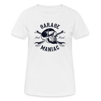 Garage Maniac Autoschrauber Automechaniker Kfz - Frauen T-Shirt atmungsaktiv - Weiß - Vorne - AI Model Female 172 dark (172cm)