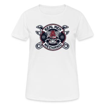 Real Men Mécatronicien Technicien Mécanicien Automobile Maître Automobile - T-shirt respirant Femme - blanc - Devant - AI Model Female 172 dark (172cm)