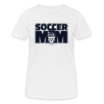 Soccer Mom Futbol Soccer Goal Keeper Coach - Women's Breathable T-Shirt - white - Front - AI Model Female 172 dark (172cm)