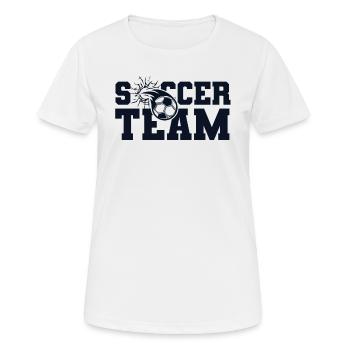 Soccer Team Futbol Soccer Goal Keeper Coach - Women's Breathable T-Shirt - white - Front - AI Model Female 172 dark (172cm)