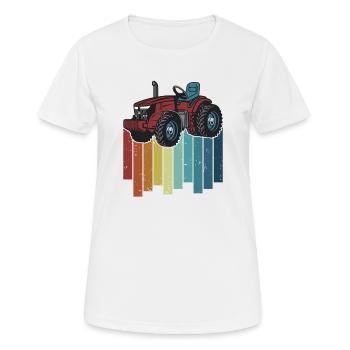 Retro Farmer Agriculture Organic Farmer Agricultural Economist - Women's Breathable T-Shirt - white - Front - AI Model Female 172 dark (172cm)