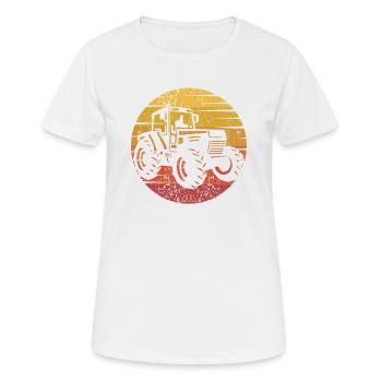 Retro Agriculture Organic Farmer Farmer Agricultural Economist - Women's Breathable T-Shirt - white - Front - AI Model Female 172 dark (172cm)