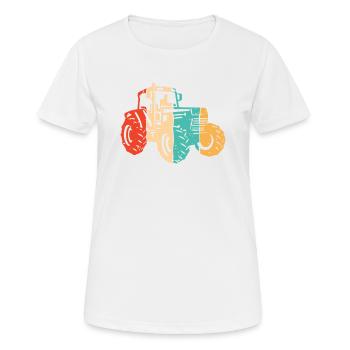 Retro Farmer Agriculture Organic Farmer Agricultural Economist - Women's Breathable T-Shirt - white - Front - AI Model Female 172 dark (172cm)