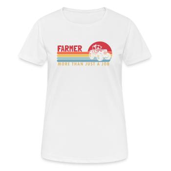 Farmer more than a Job Agriculture Organic Farmer - Women's Breathable T-Shirt - white - Front - AI Model Female 172 dark (172cm)
