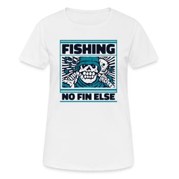 Pêche Pas d’aileron Sinon Pêcheurs en haute mer Pêcheurs à la mouche - T-shirt respirant Femme - blanc - Devant - AI Model Female 172 dark (172cm)