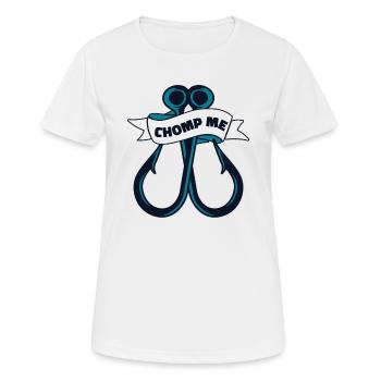 Chomp Me Fly Fisherman Spin Fisherman - T-shirt respirant Femme - blanc - Devant - AI Model Female 172 dark (172cm)