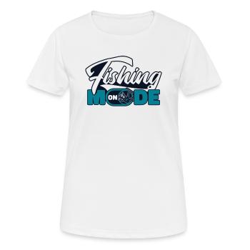 Mode de pêche sur les pêcheurs en haute mer Pêcheurs à la mouche - T-shirt respirant Femme - blanc - Devant - AI Model Female 172 dark (172cm)