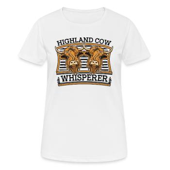 Highland Cow Whisperer Highland Cow Breeder - Women's Breathable T-Shirt - white - Front - AI Model Female 172 dark (172cm)