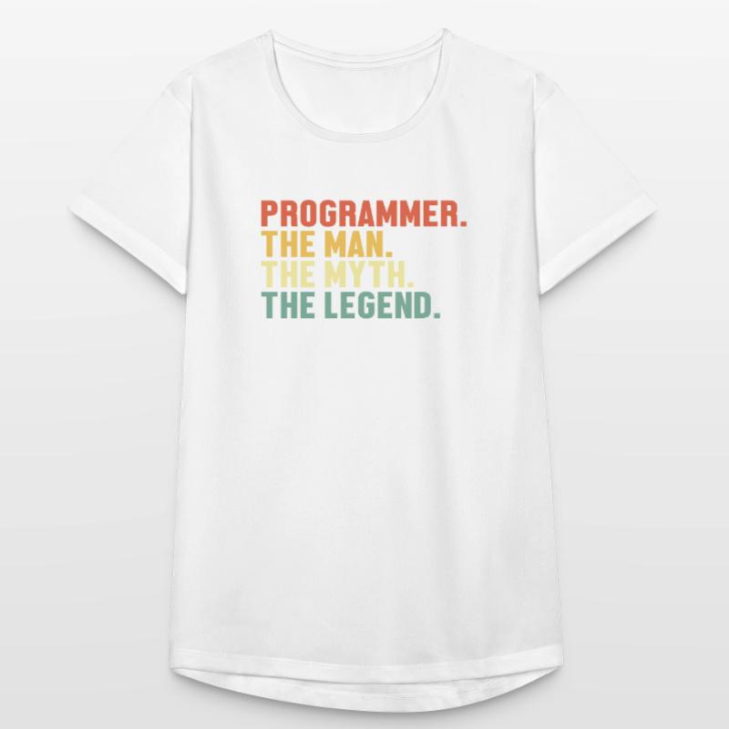 Programmer Man Myth Legend Developer Coder Frauen T-Shirt atmungsaktiv