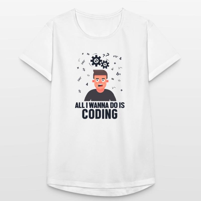 All I Wanna Do is Coding Developer Coder Frauen T-Shirt atmungsaktiv