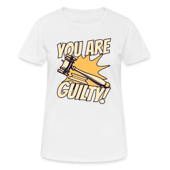 Vous êtes coupable Conseiller juridique Procureur général - T-shirt respirant Femme - blanc - Devant - AI Model Female 172 dark (172cm)