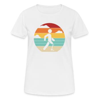 Retro-Prothese Fußprothese Gliedmaße Benutzer Bein - Frauen T-Shirt atmungsaktiv - Weiß - Vorne - AI Model Female 172 dark (172cm)
